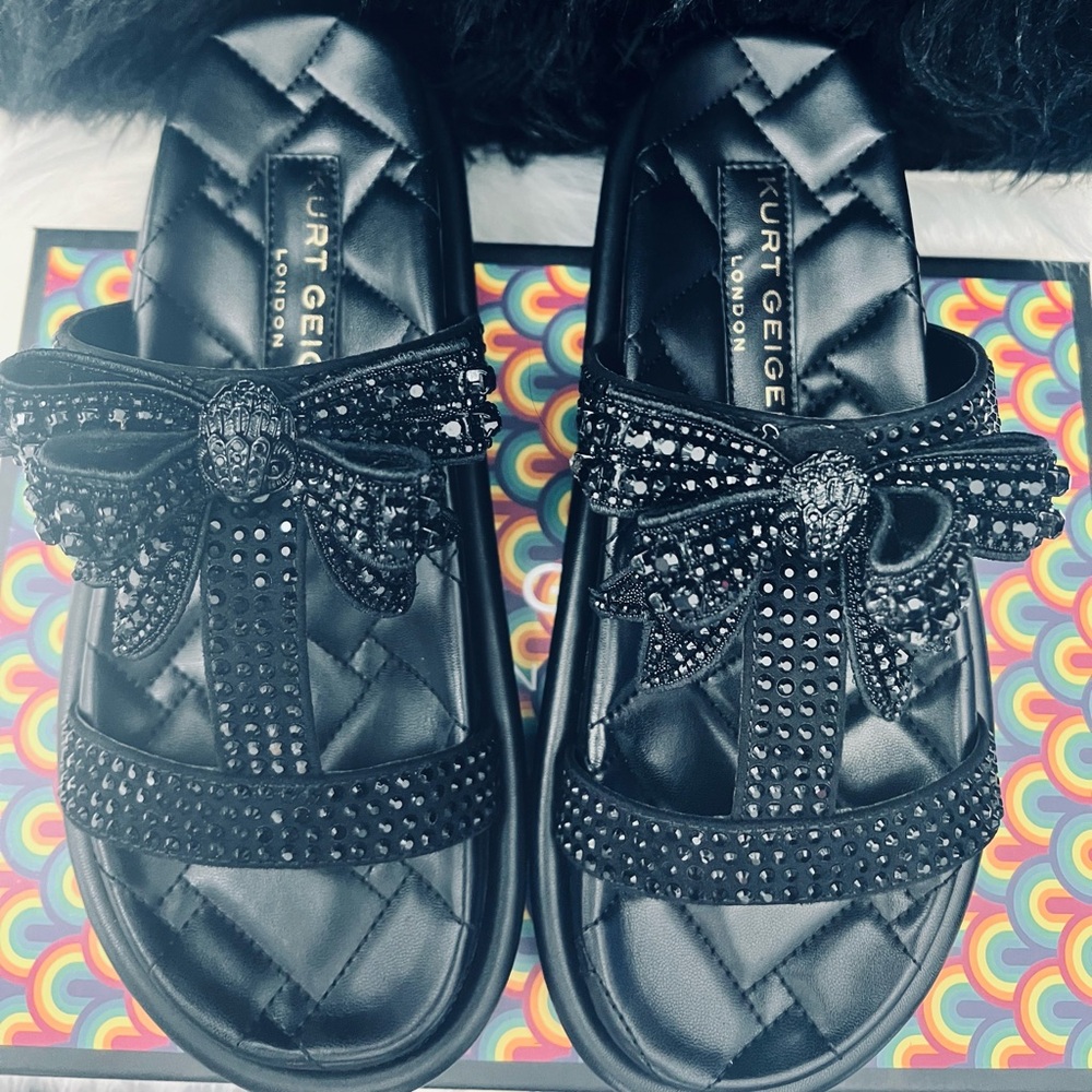 Kurt Geiger/Women's Orson Crustal Drench Bow Platform Sandals